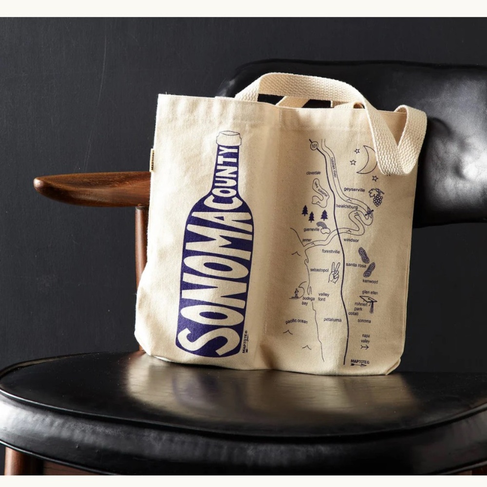 Maptote Sonoma County Double Wine Tote NWT